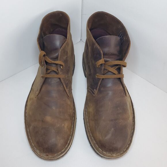 Clarks Men’s Desert Boots Leather Crepe Sole 9.5M Brown Chukka Shoes Classic main image 6